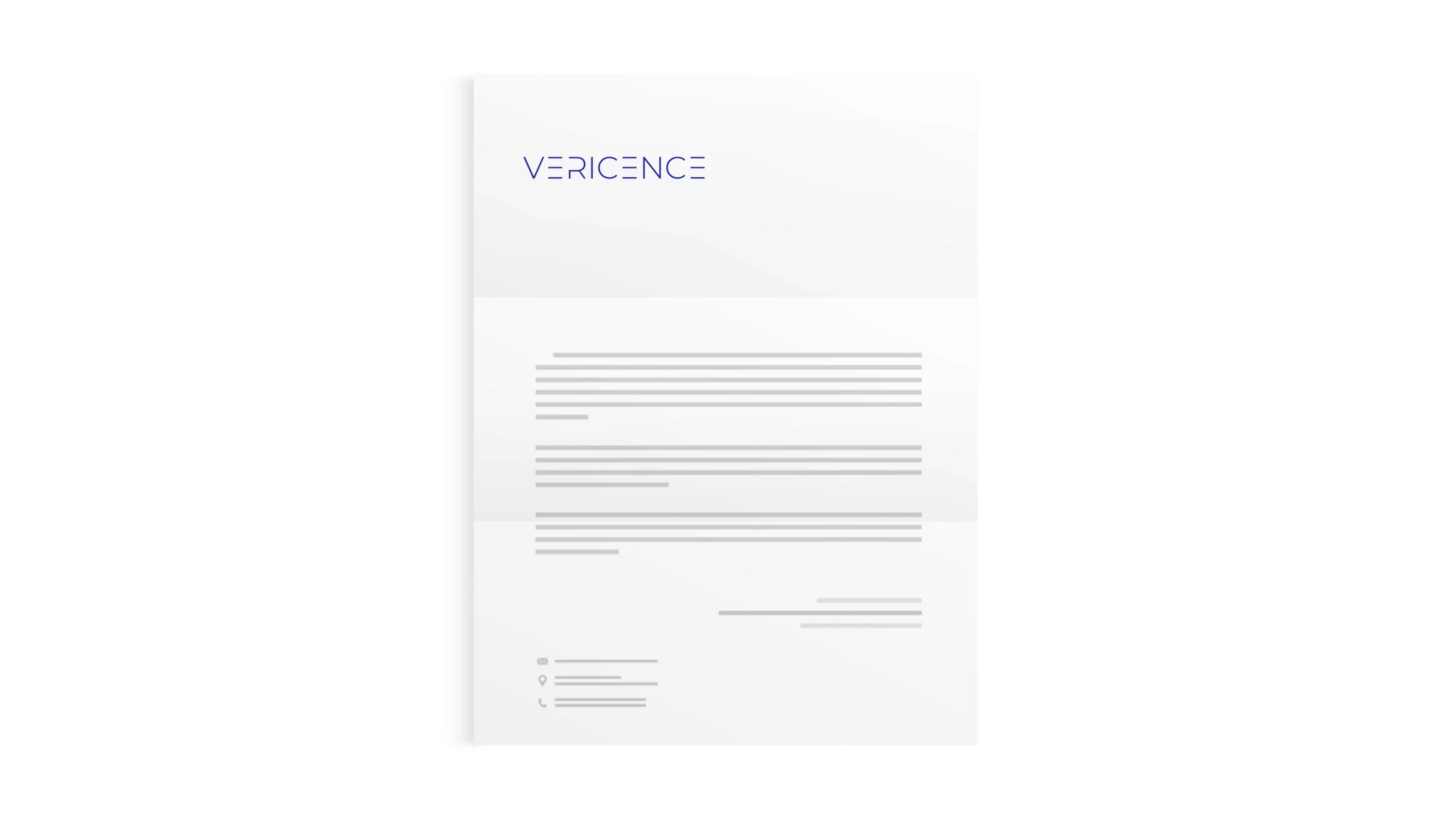 Vericence identity and website project shown on BuildFastr