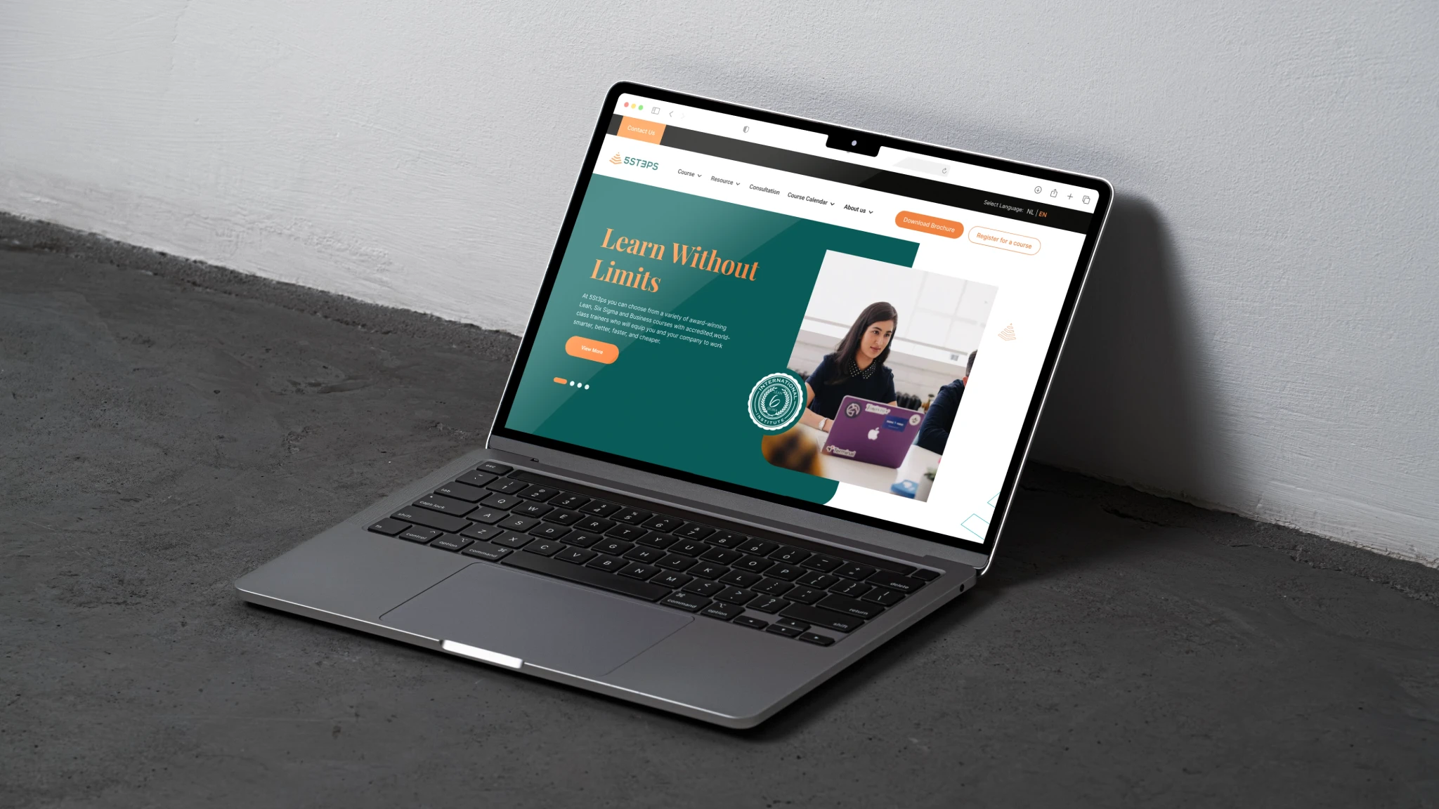 5ST3PS identity system and website project shown on BuildFastr