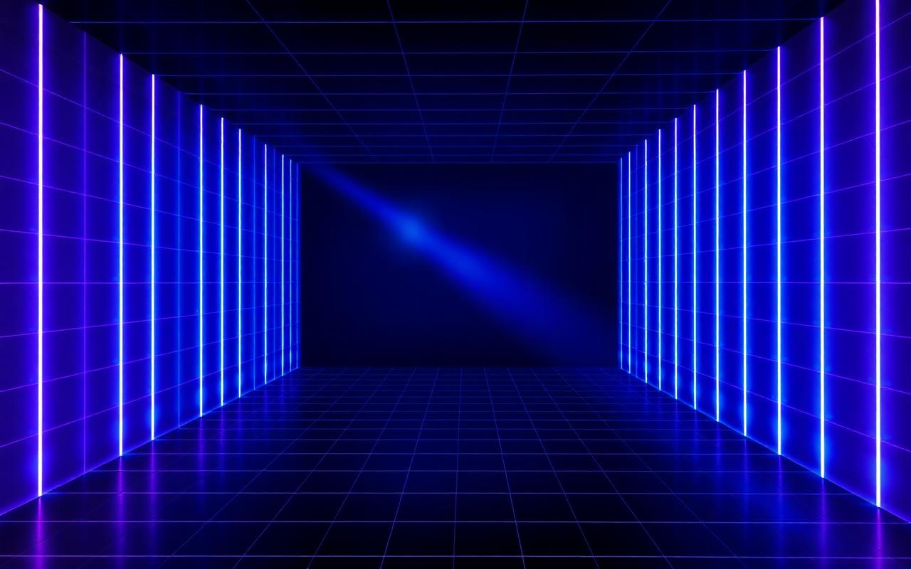 Volumetric grid room with depth planes and light