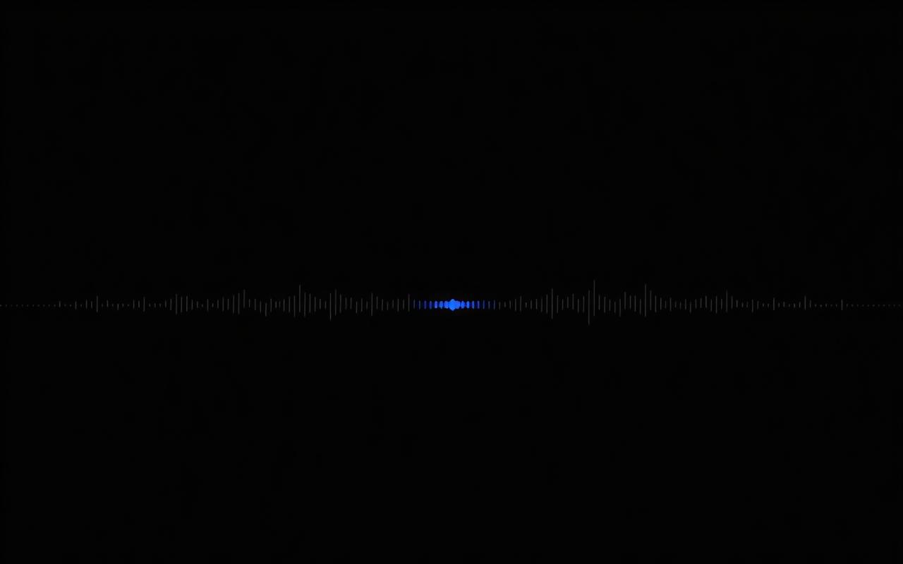 Thin oscillating waveform with a single bright pulse